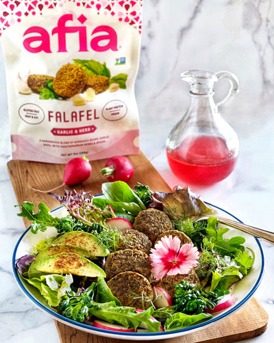 Spring salad + Afia Falafel