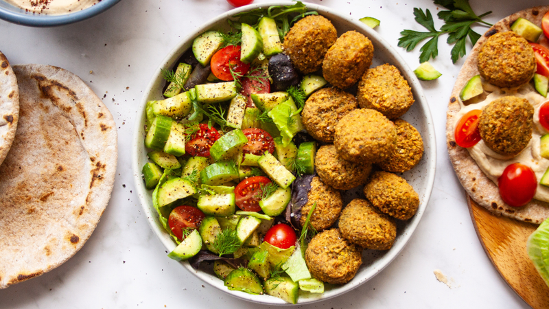 Mediterranean Cucumber + Tomato Salad with Afia