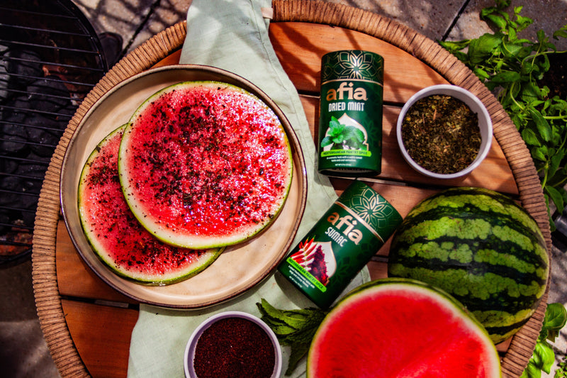 Sumac and Mint Grilled Watermelon Steaks