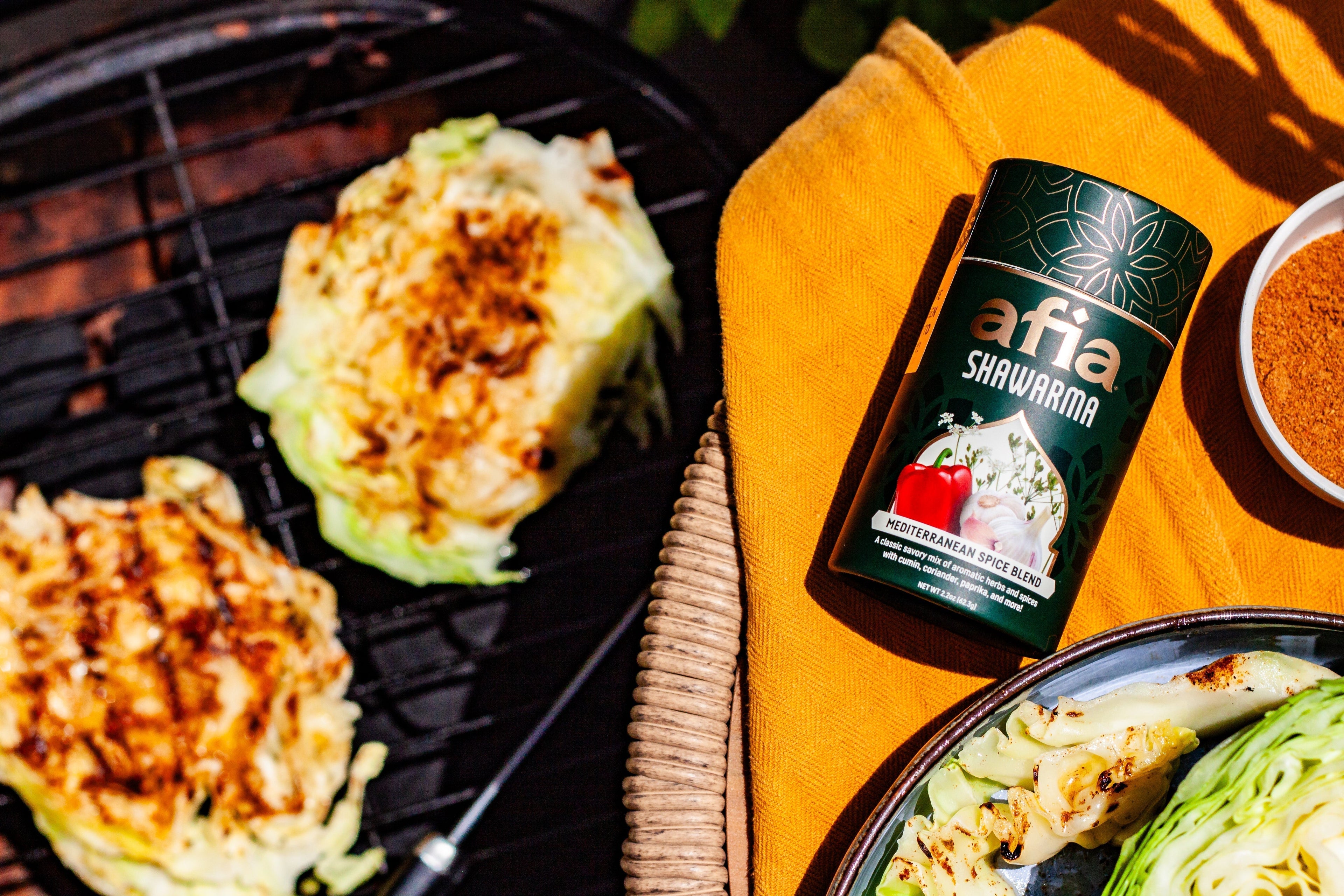 Shawarma Spiced Cabbage Steaks