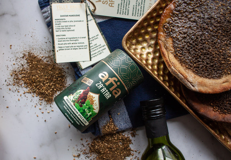 Za'atar Manoushe (aka Za'atar Pita Bread)