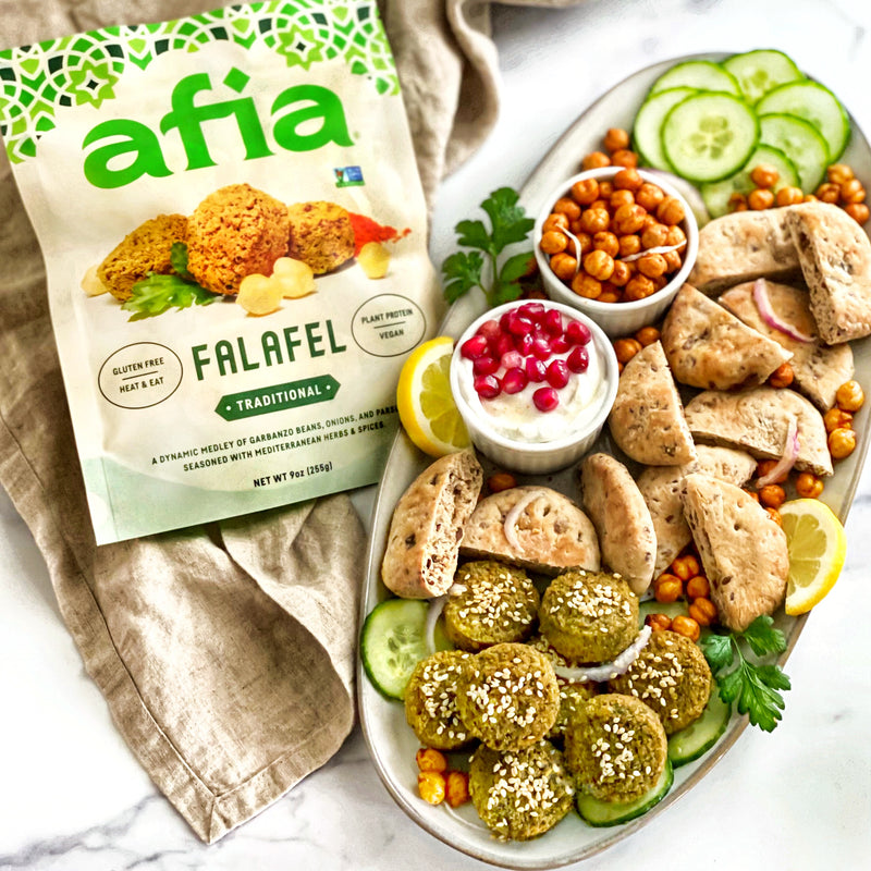 Pita and Afia Traditional Falafel Platter