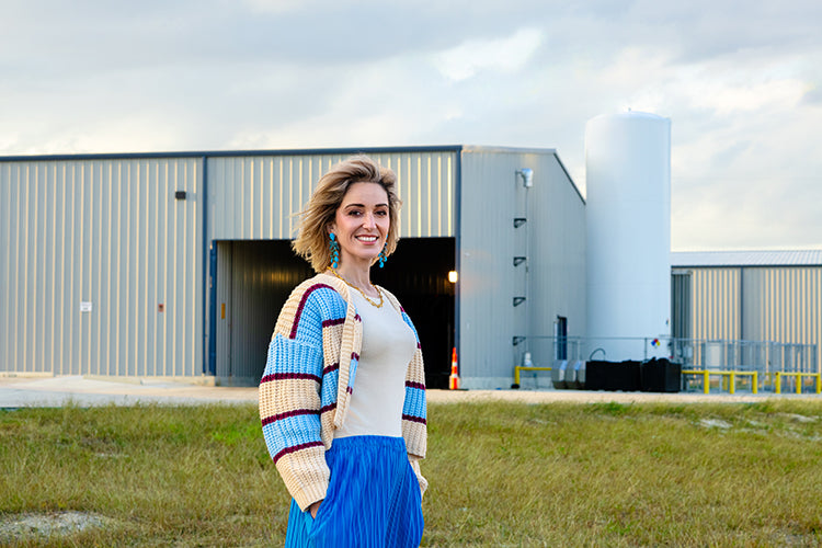 Farrah outside afia Warehouse