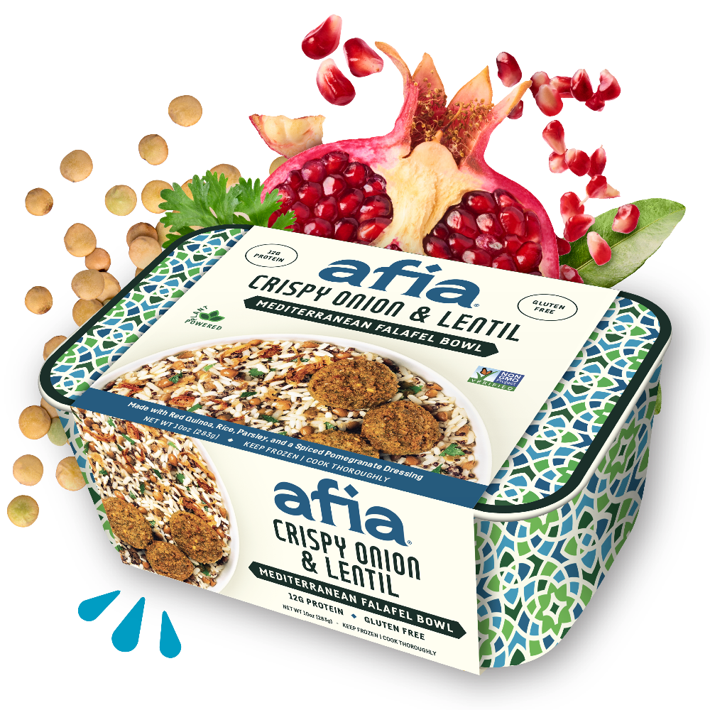 Crispy Onion & Lentil Afia Falafel Bowl