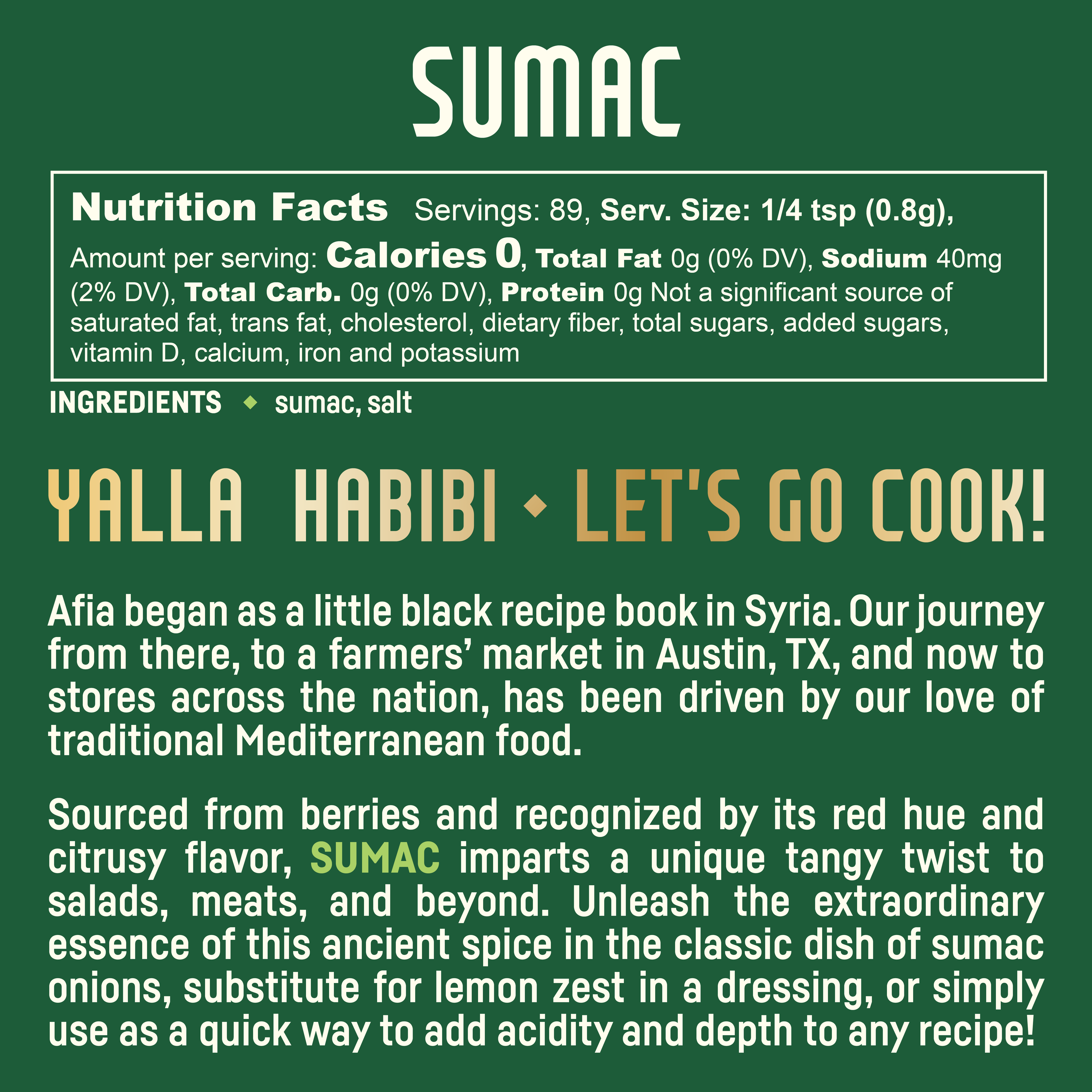 Sumac Mediterranean Pantry Spice