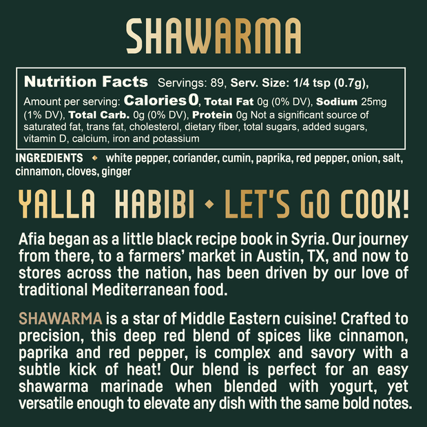 Shawarma Mediterranean Spice Blend