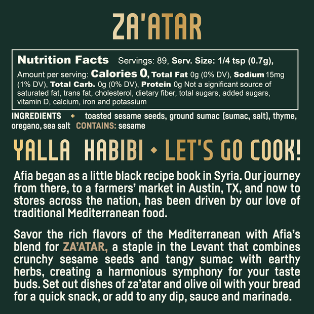 Za'atar Mediterranean Spice Blend