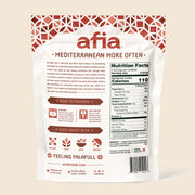 Nutritional facts and preparation instructions for Afia Sun-Dried Tomato Falafel. 