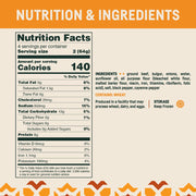 Nutrition facts for Afia Beef Croquette Kibbeh.