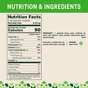 Nutrition facts for Afia Traditional Falafel. 